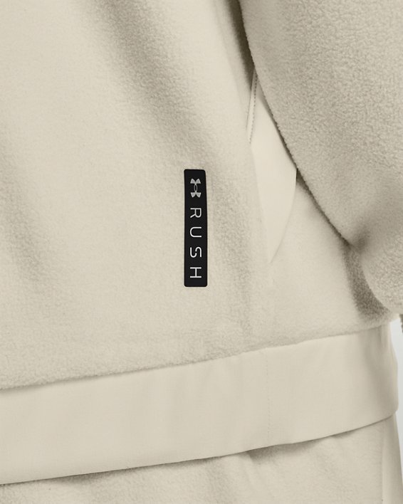 Men's UA RUSH™ Fleece Full-Zip Hoodie, Brown, pdpMainDesktop image number 4